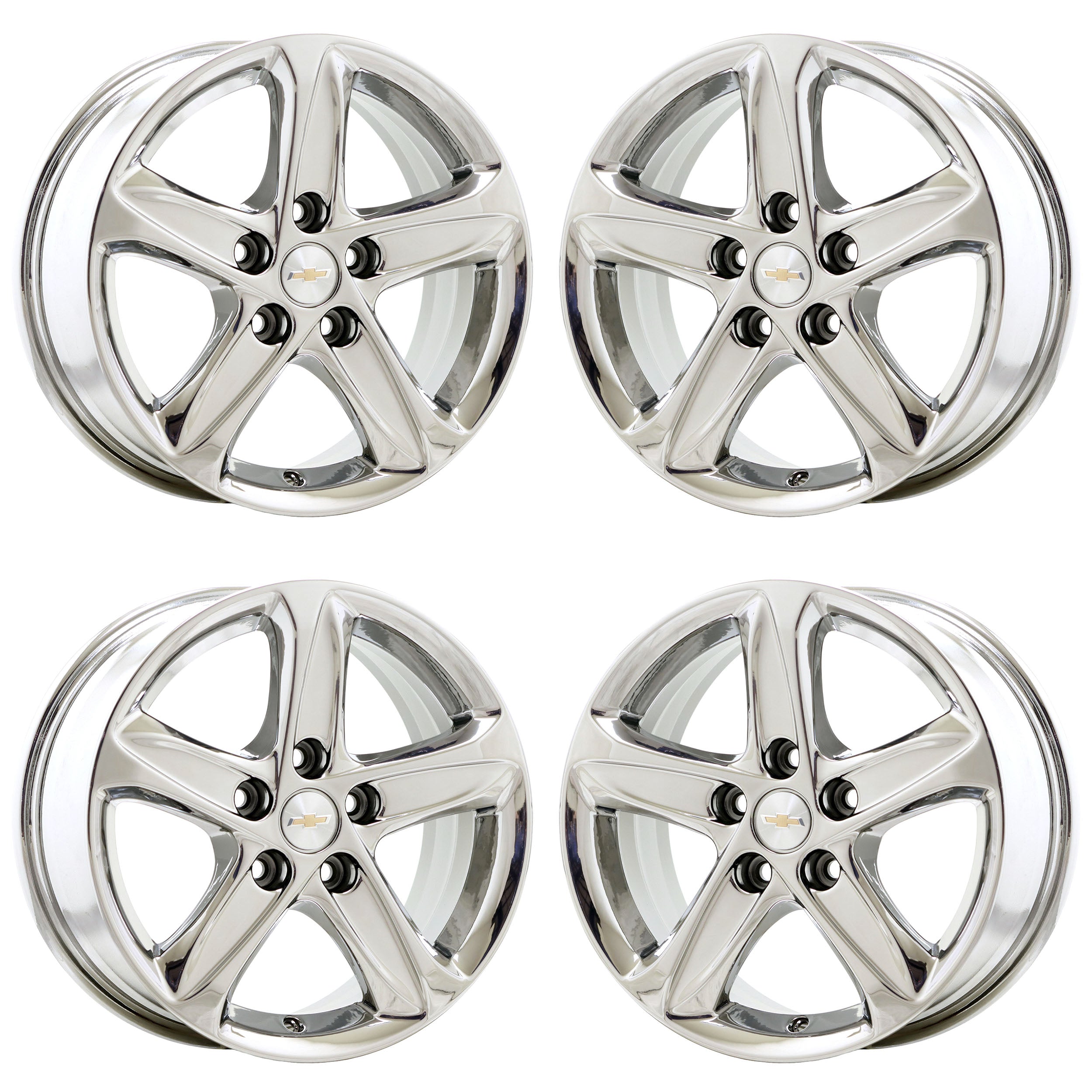 16" Chevrolet Malibu Bright Chrome wheels rims Factory OEM set 5885